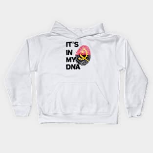 Flag of Angola in fingerprint Kids Hoodie